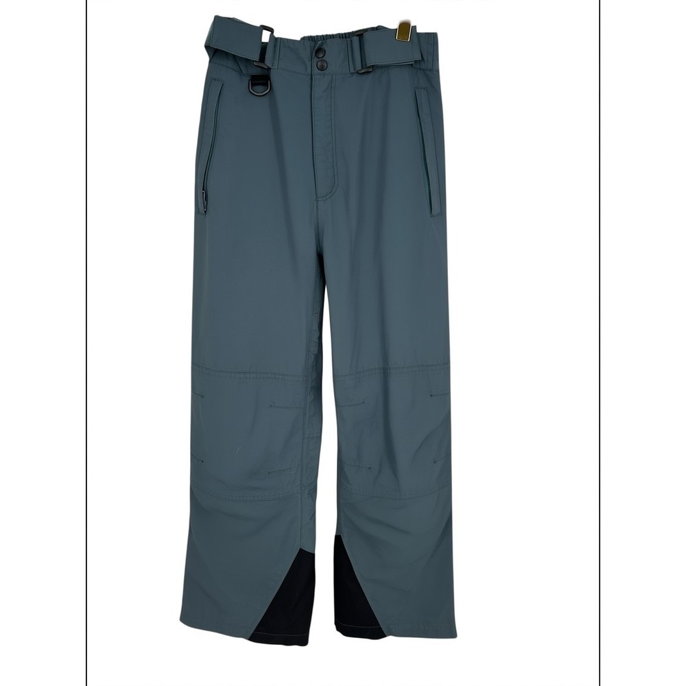 Polar Edge Mens Snow Ski Pants Blue Gray Insulated Waterproof Winter Size Medium